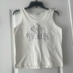 Cotton Embroidered TENNIS Tank Top